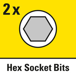 2 "Allen" hexagon socket bits H5/H6 included