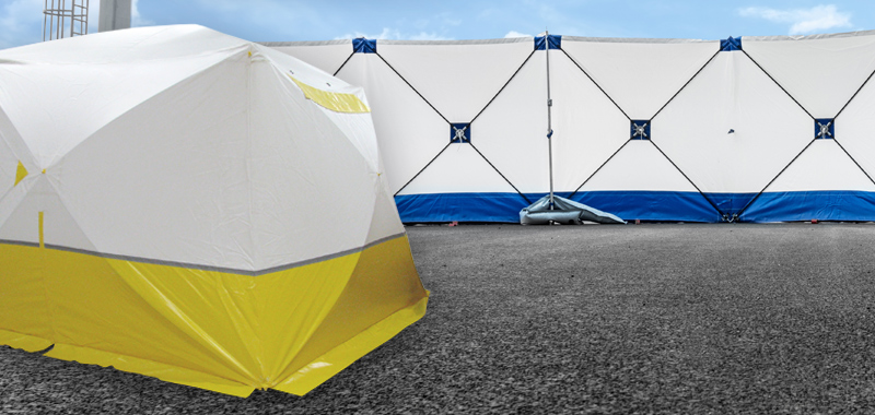 Assembly work tents and screen fences-Trotec