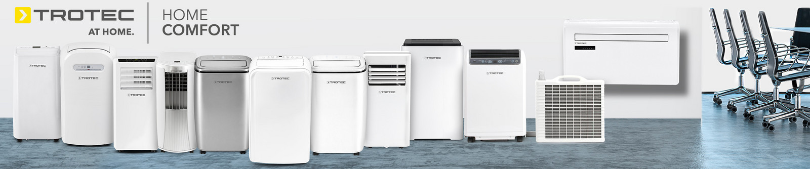 Comfort air conditioners of Trotec's PAC series for pleasant coolness in smaller offices, medical practices or your home