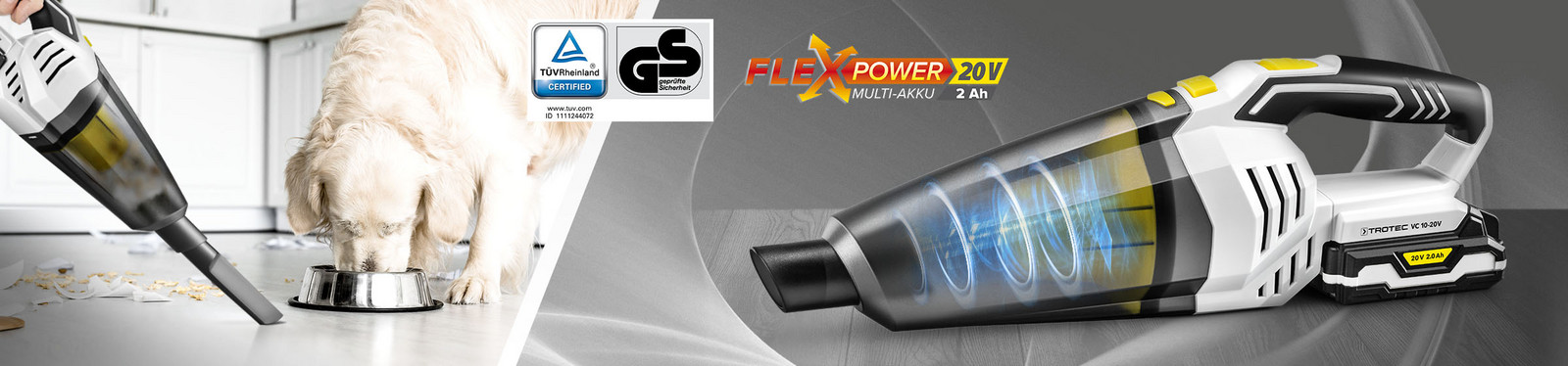 Cordless hand-held vacuum cleaner VC 10-20V