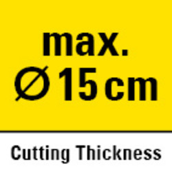 Cutting diameter of max. 150 mm