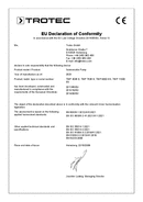 Declaration of conformity Submerged waste water pump TWP 4036 E / TWP 7536 E / TWP 9000 ES / TWP 11000 ES (INT)