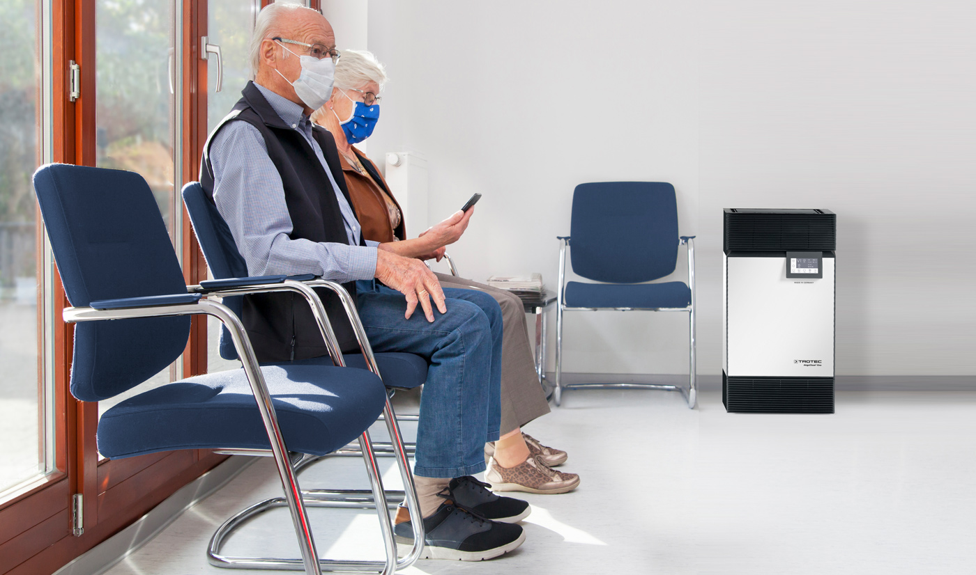 High-performance air purifier AirgoClean® One for smaller medical practices and waiting rooms