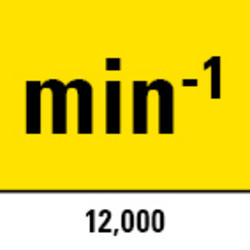 Idle speed 12,000 rpm