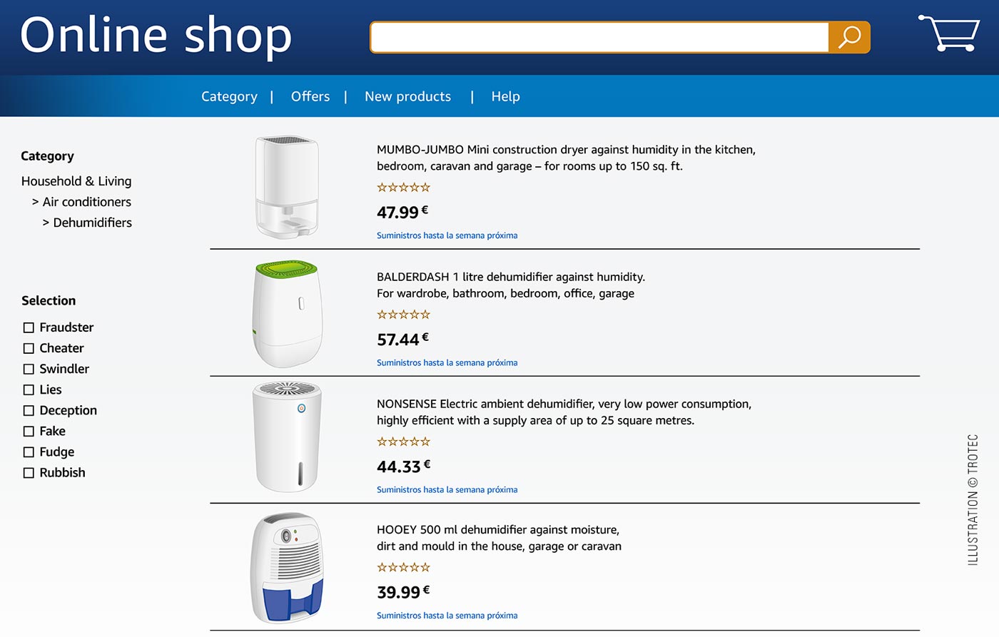 Made-up shop offers about semiconductor dehumidifiers