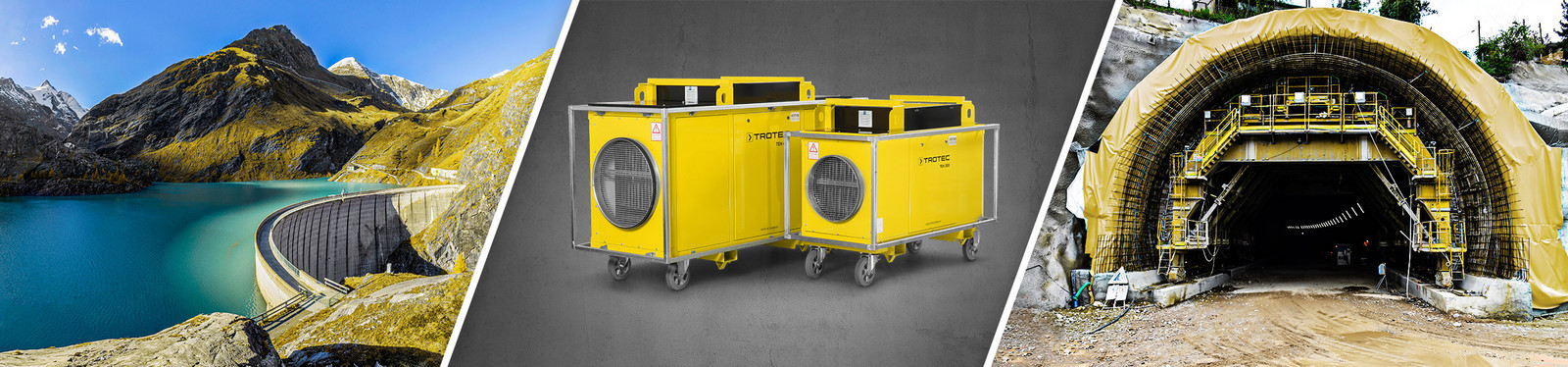 Mobile heating for large construction sites