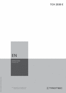 Operating manual for convector TCH 2030 E (EN)