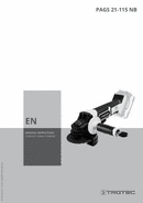 Operating manual for cordless angle grinder PAGS 21-115  NB (EN)