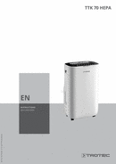 Operating manual for dehumidifier TTK 70 HEPA (EN)