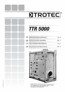 Operating manual for dehumidifier TTR 5000 (INT)