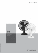 Operating manual for table fan TVE 8 / TVE 9 (EN)