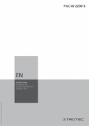 Operating manual monobloc air conditioner without external unit PAC-W 2200 S (EN)