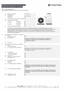 Product data sheet Split Air Conditioner PAC-S 3510 ES (INT)
