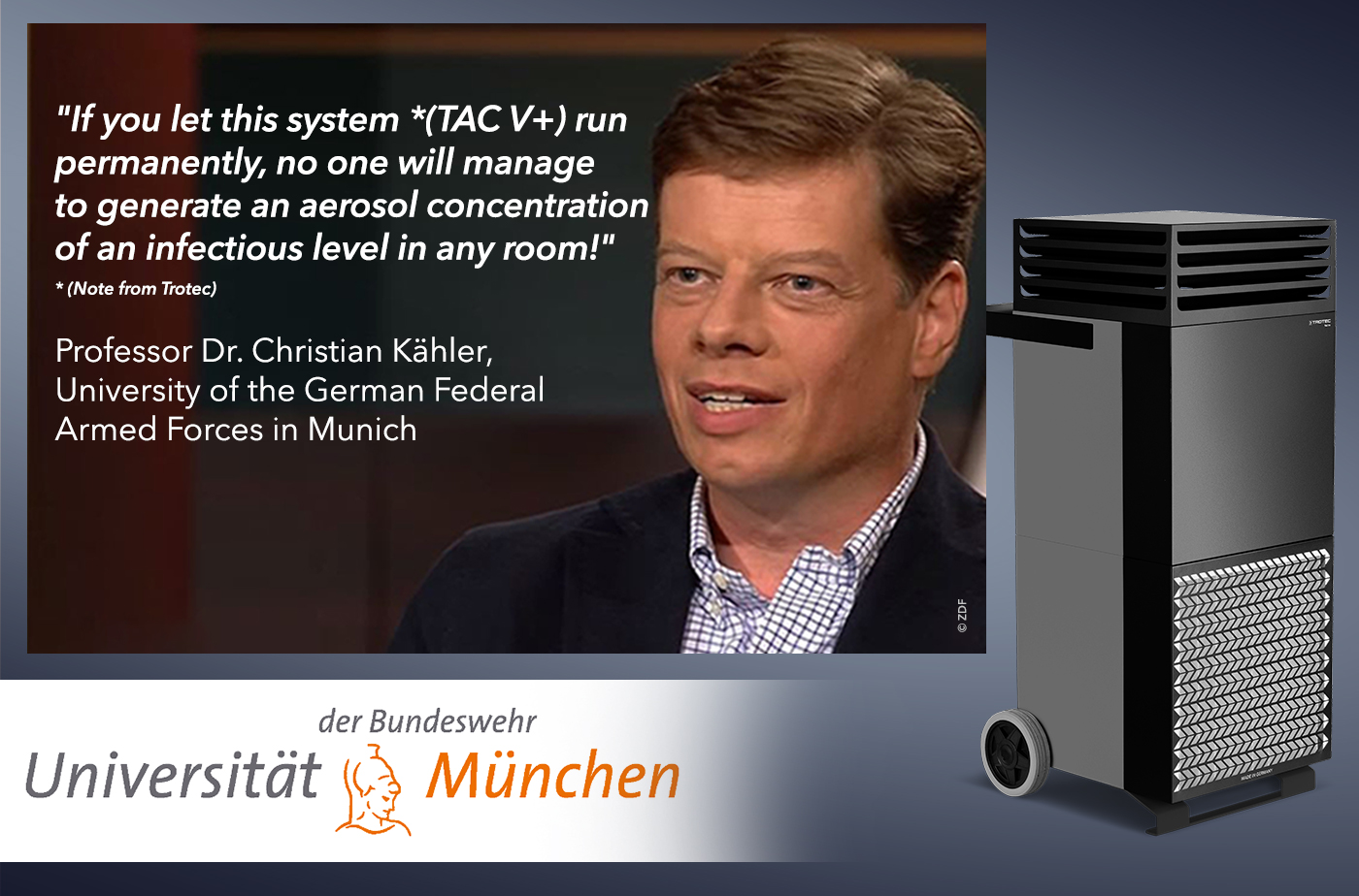 Quote on air cleaners by Prof. Dr. Kähler