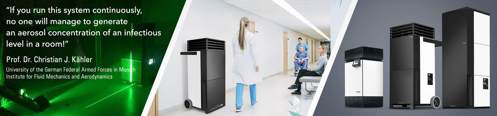 Trotec high-performance air purifiers create bacteria and virus-free room air in waiting rooms and medical practices – with scientifically proven effectiveness!