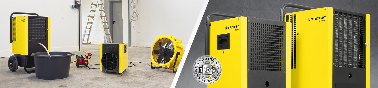 TTK 500 and TTK 900 – Mobile construction dryers of the TTK pro series