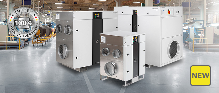 TTR industrial desiccant dehumidifiers from Trotec