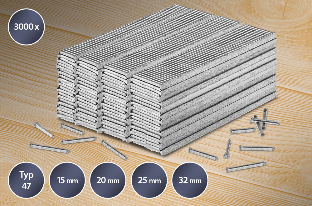 Type 47 wire nails, 15 / 20 / 25 / 32 mm